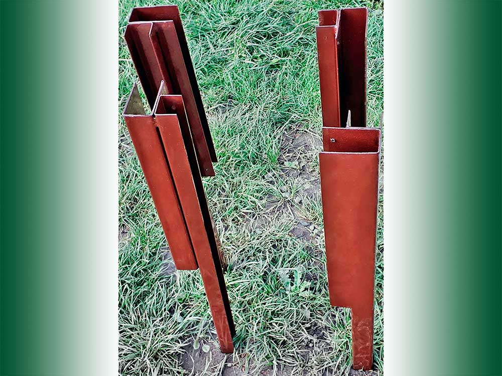 Высокая грядка Holzhof из ДПК (угловой элемент, МЕТАЛЛ) для доски 300х30 mm соеденитель
