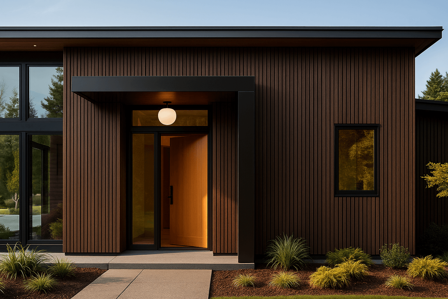 Фасадная реечная панель ДПК Holzhof Эко Eco 219x24x3000мм, Венге