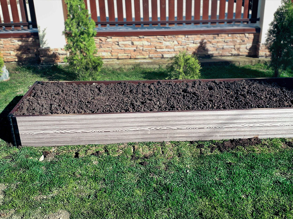 Высокая грядка Holzhof из ДПК (ДОСКА), коричневая 300х30х2950 mm