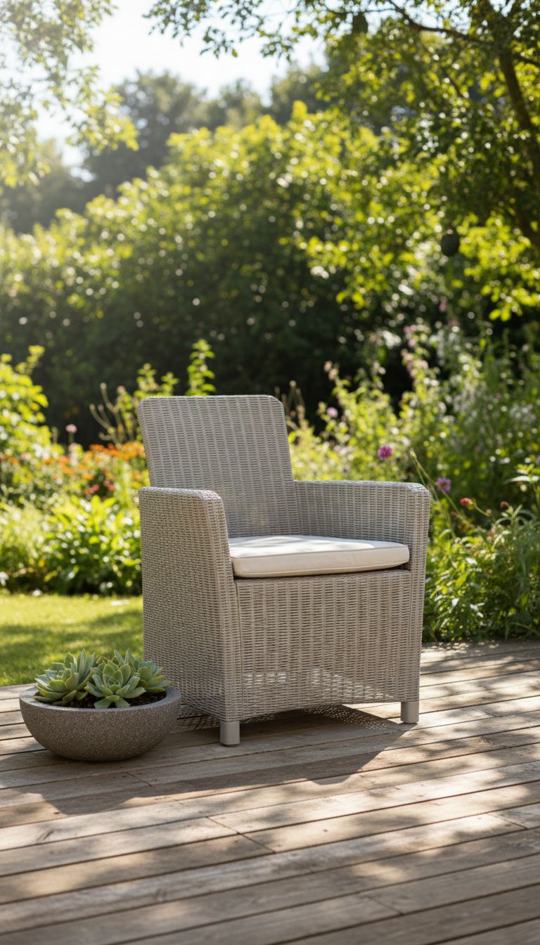 Уличное пластиковое кресло Beenera MANHATTAN ARMCHAIR под ротанг