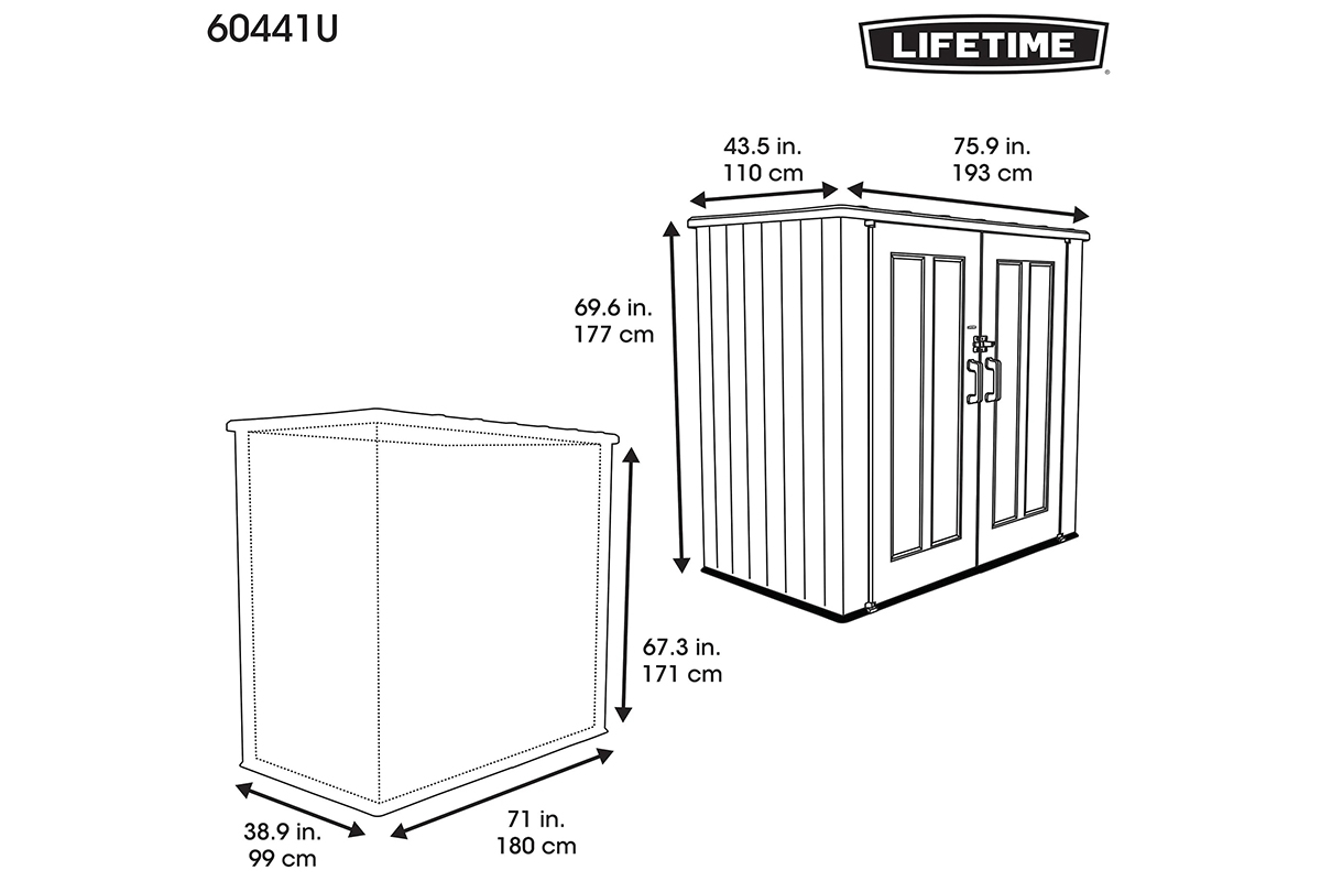 Шкаф-сарай высокий Lifetime UTILITY 193x110x177см 3067л