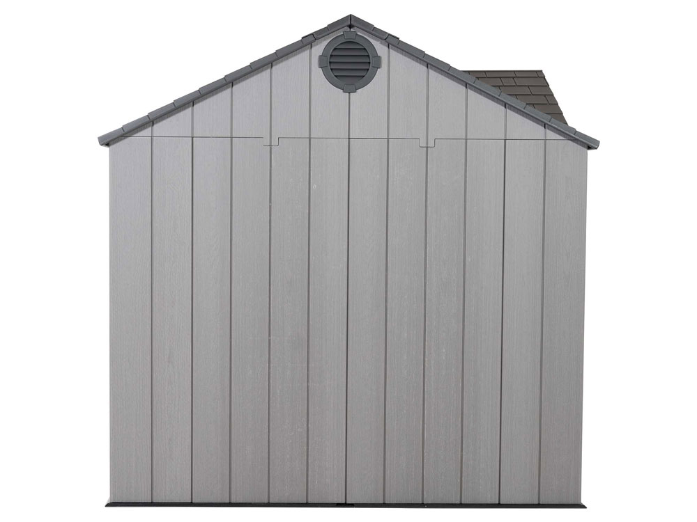 Сарай (хозблок) пластиковый WOODLOOK 10x8 60334 габариты 238 х 299 см с двускатной крышей для дачи или загородного дома