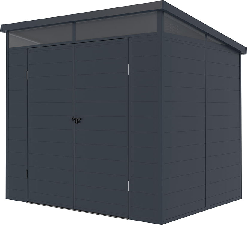 Пластиковый сарай (хозблок) Black Fox ARTISAN 4.5 м² премиум класса (2.38 x 1.91 м) с односкатной крышей для дачи или загородного дома