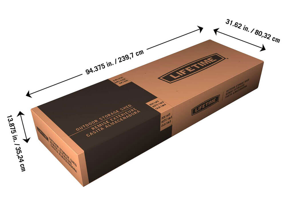 Сарай (хозблок) пластиковый LifeTime 15x8 DD 60079 габариты 239 х 452 см с двускатной крышей для дачи или загородного дома