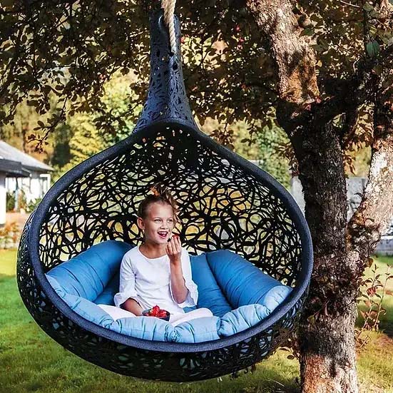 Дизайнерское подвесное кресло-качели кокон из базальта Basalt Studio BIOS NEST