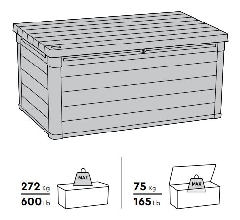 Сундук садовый Keter Кортина (Cortina box 570L) 570л