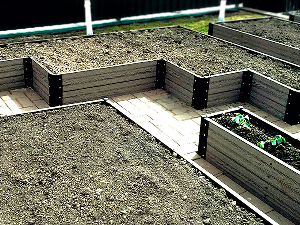 Высокая грядка Holzhof из ДПК (ДОСКА), коричневая 300х30х2950 mm